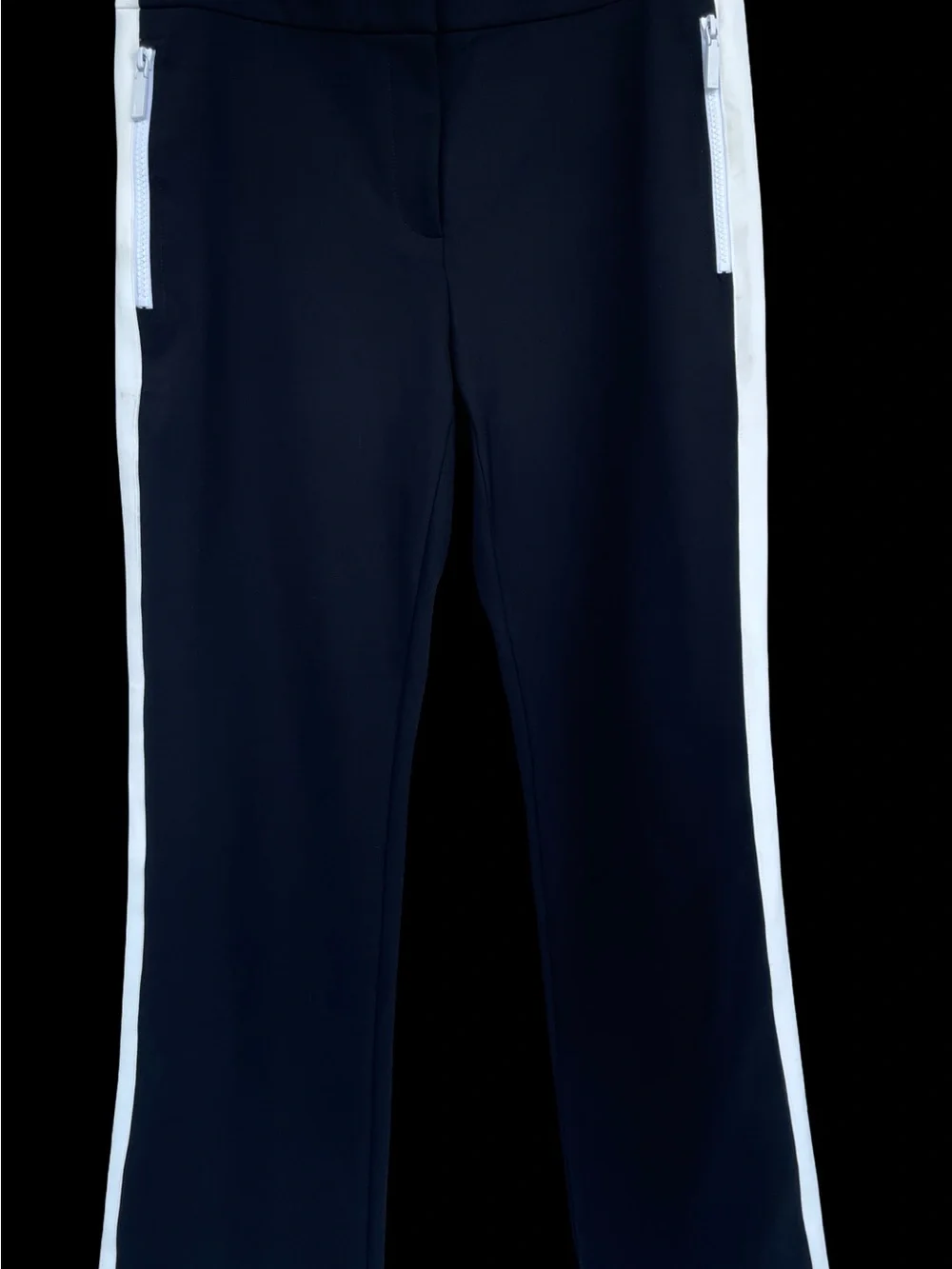 Lafayette 148 New York Black Trousers with White Side Stripe
